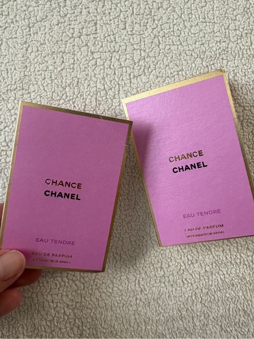 Chanel Chance Sample Size (1.5 ounces each) x Two. Eau Tendre